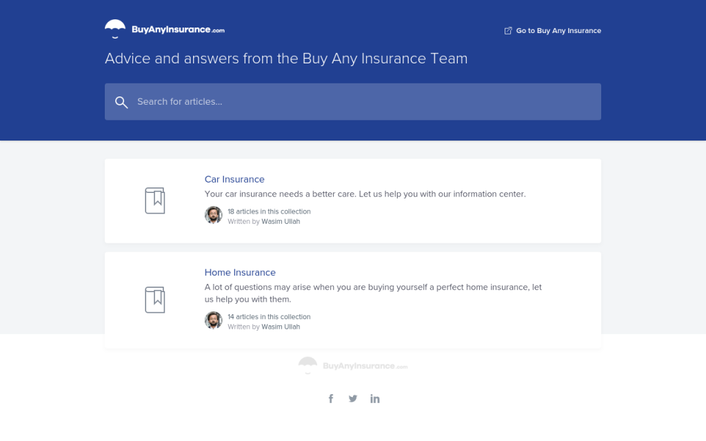BuyAnyInsurance help desk has all the insurance answers.