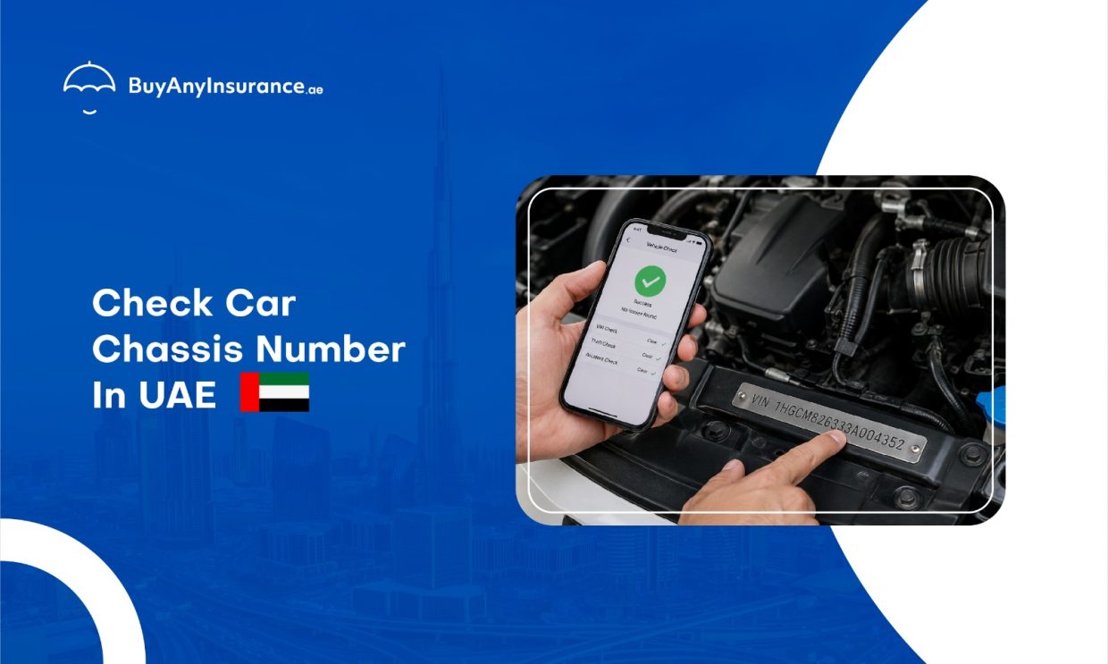 A man checking the car chassis number on the phone.